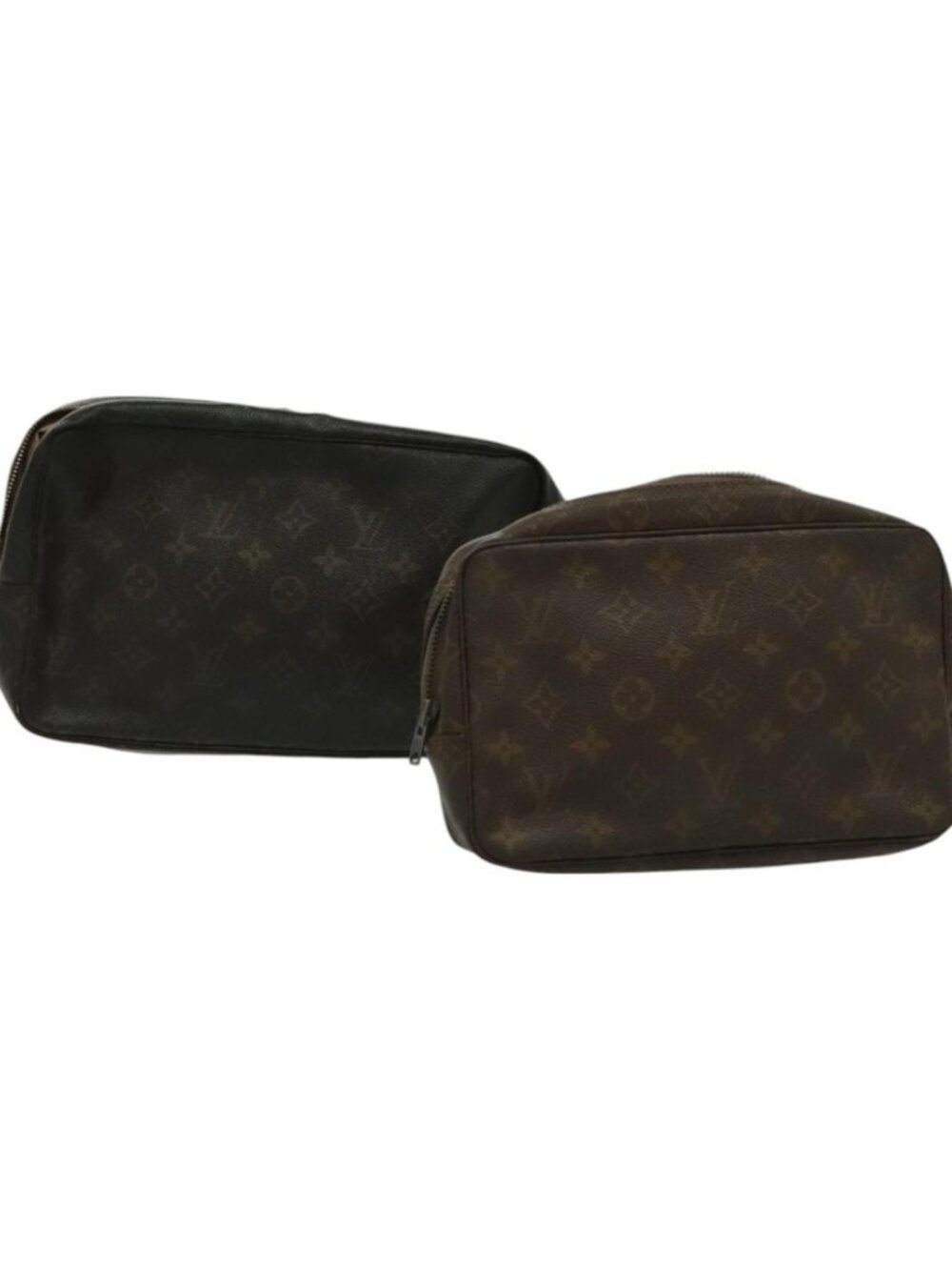 LOUIS VUITTON Monogram Trousse Toilette Clutch Bag 2 Set